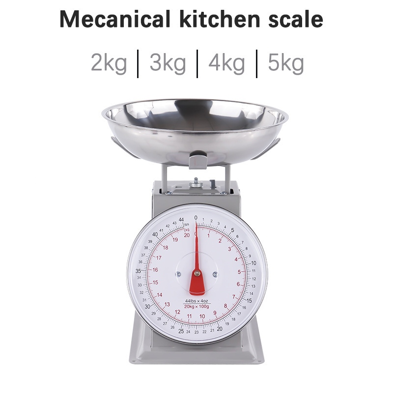 CE RoHS stainless steel powder coating kitchen scales 5 kg available dial spring food weighing mechanical kitchen scale