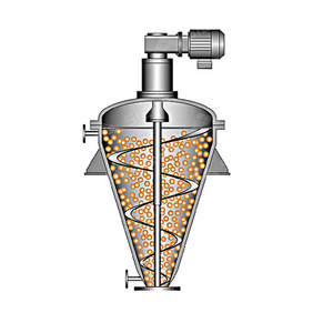 Chemical powder mixer conical spiral ribbon  blender mixer