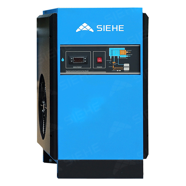 10HP Screw Air Compressor System with Dryer Refrigerated and Lubricated by Oil Used Compressed Air Dryer Motor 7.5 KW Power