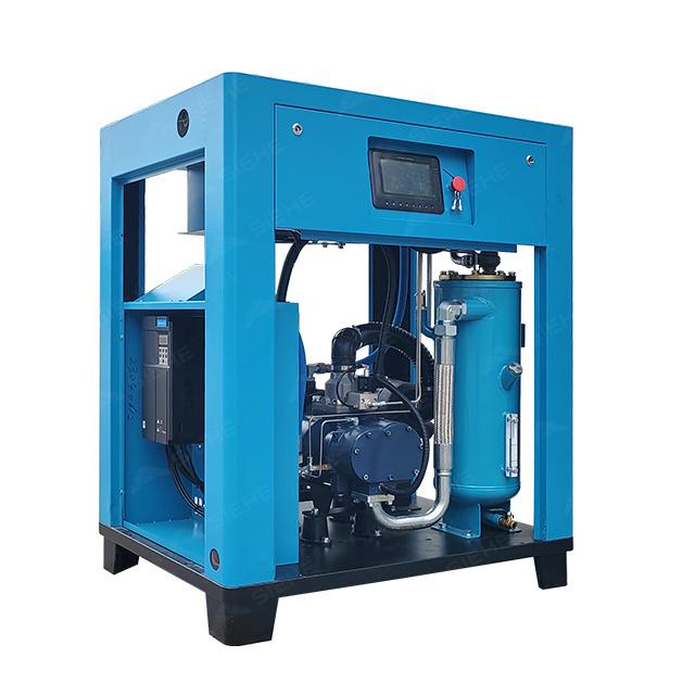 10hp 10 20 35bar Industrial Silent Electrical Rotary Screw Air Compressor with Dryer and Tank