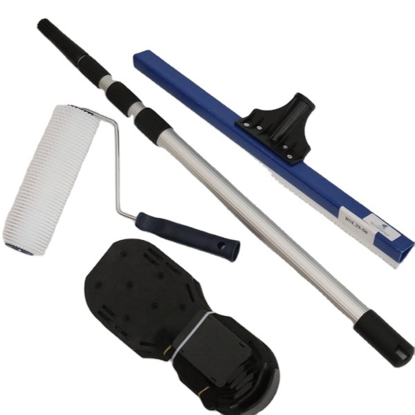 Light Weight Notched Floor Squeegee +Spiked Shoes + Spiked Roller+Aluminum pole