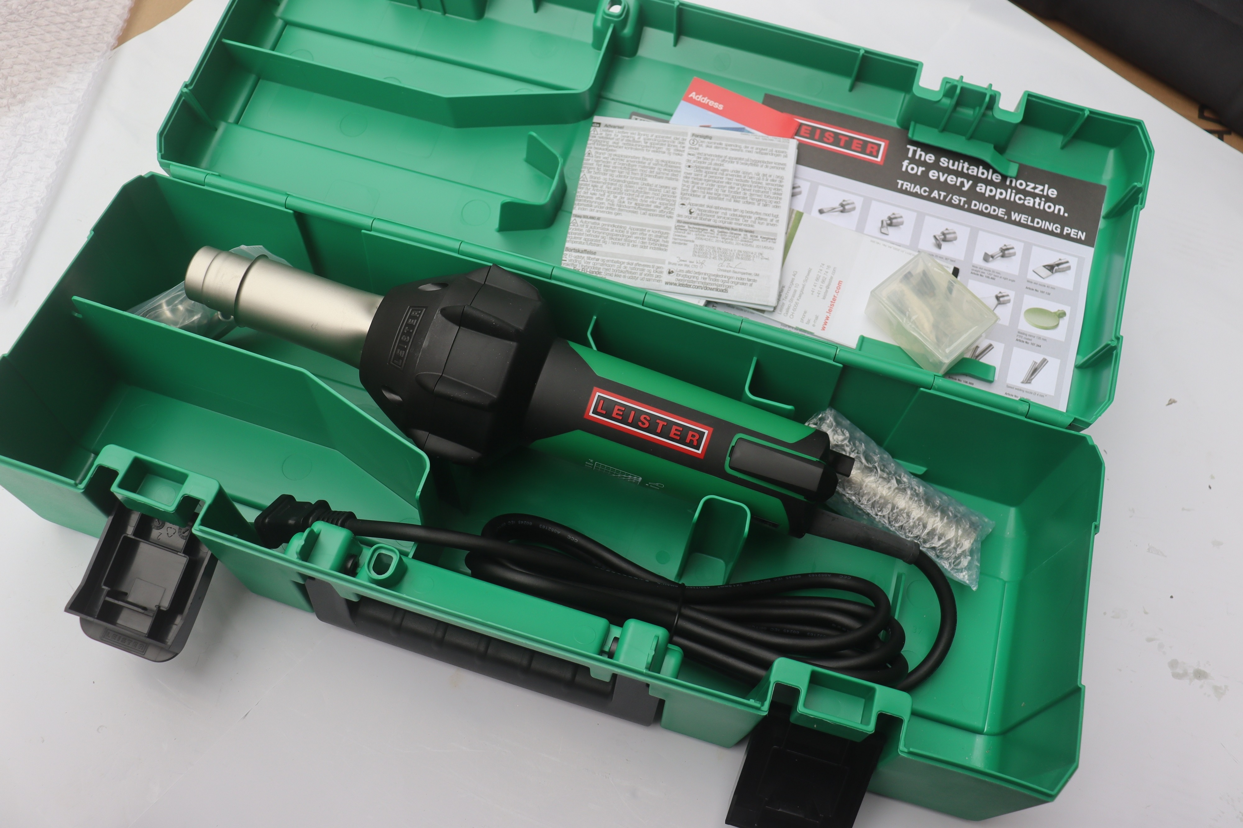 Leisster Triac ST 141.312 1600W Plastic Hot Air Bitumin  Welder Heating Gun PVC Vinyl Rod Welding Hot Gas Pistol Tool