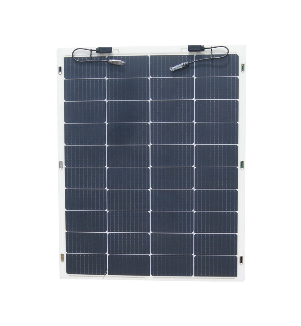 Flexible Solar Panel 100 Watt /140W12V/24V Monocrystalline Semi-Flexible Bendable for Marine RV Cabin Van Car Uneven Surfaces