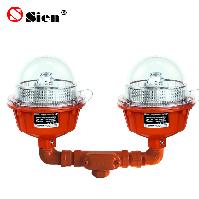 Double LED Standard With ICAO FAA  Aviation Light For Tower double led obstacle light  led aircraft warning light