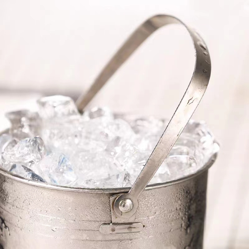 Stainless steel portable ice bucket European ice bucket volume 1L ice bucket