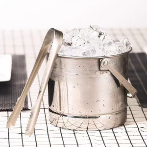 Stainless steel portable ice bucket European ice bucket volume 1L ice bucket