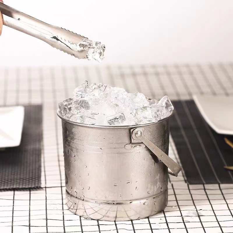 Stainless steel portable ice bucket European ice bucket volume 1L ice bucket