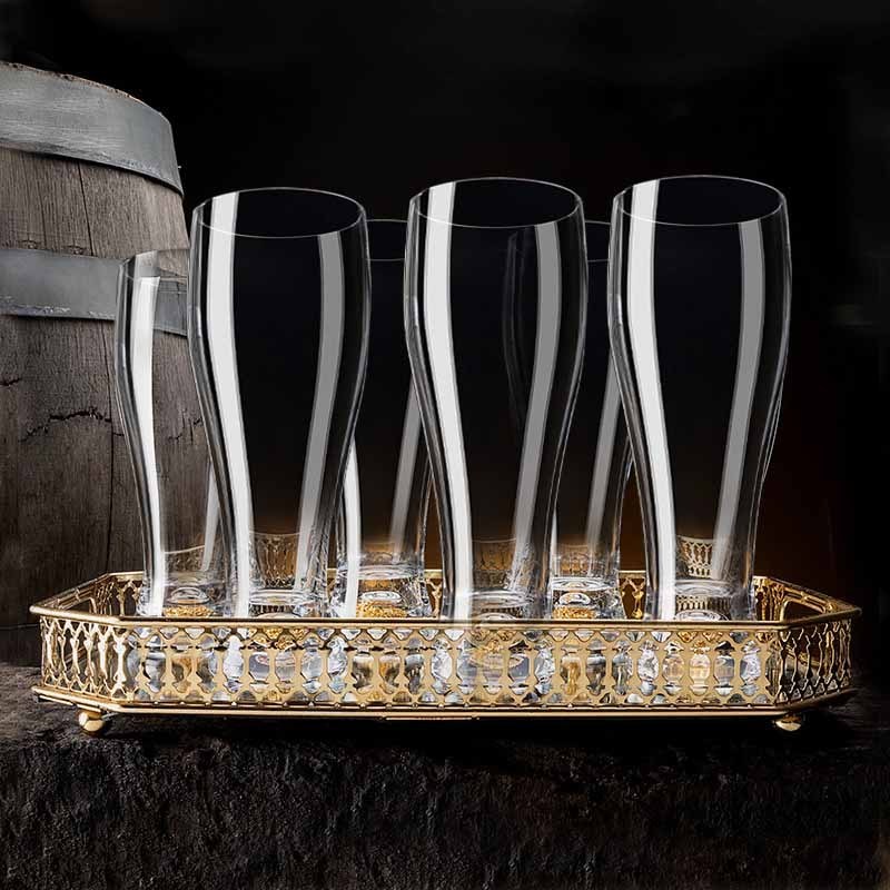 Glass Beer Mug, Large Beer Glasses Steins with Handle and Stainless Steel Straws, Crystal Lead-Free Drinking Glasses Water Cups