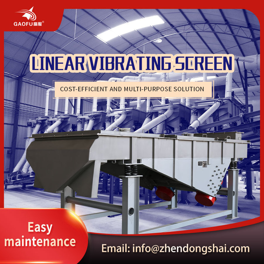 industrial vibrating separator wood sawdust screening linear vibrating sieve machine