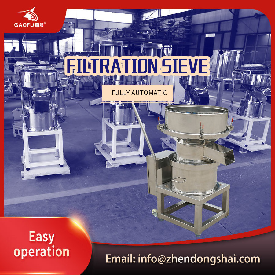 Food grade sieve slurry screen yoghurt filter round vibrating separator machine