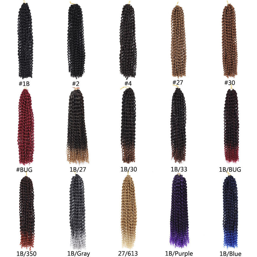 Passion Twist Hair Synthetic Kinky Curly 18 Inch Spring Twist Crochet Braid Hair 22strands/pack Hair Extension for Black Women