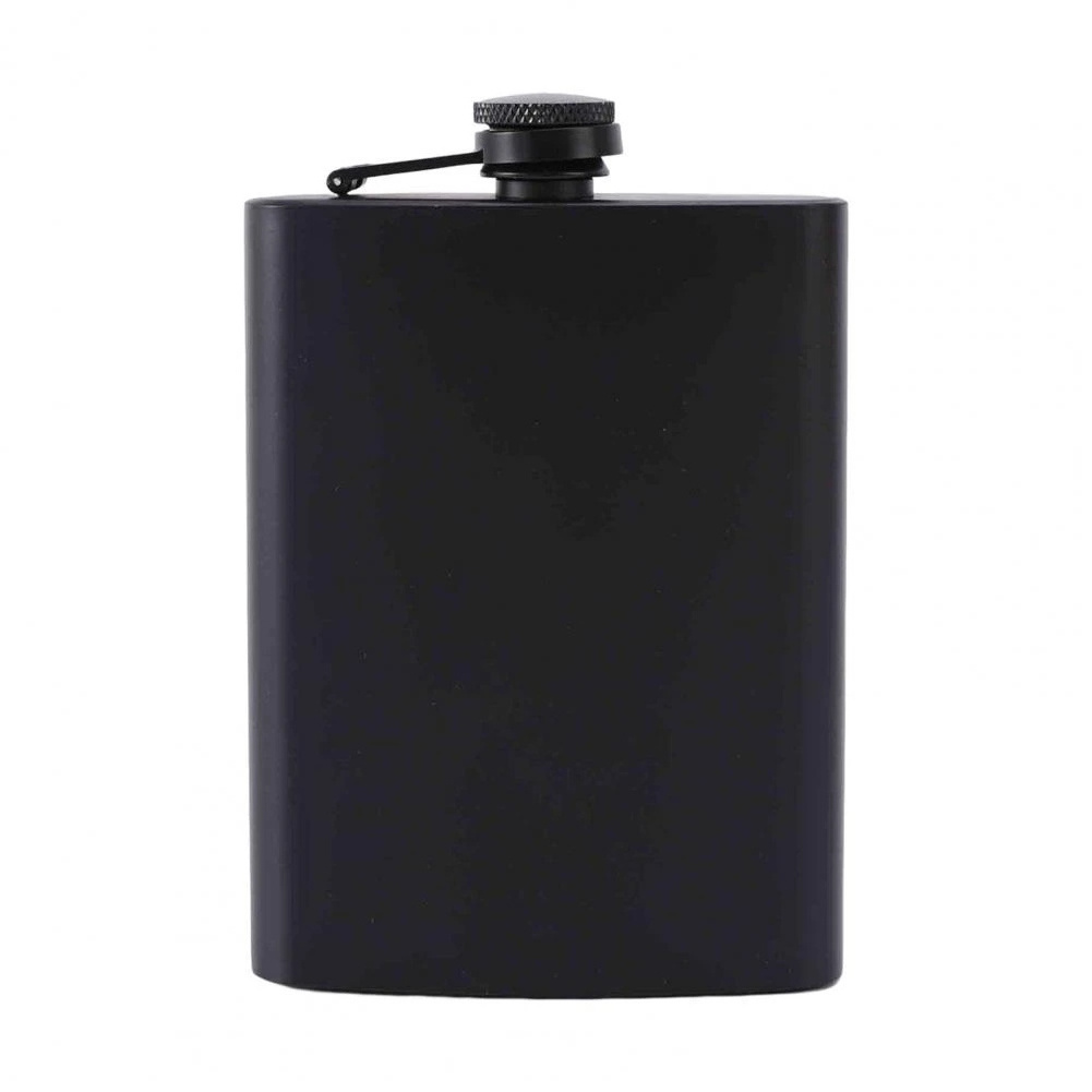 6oz/7oz/8oz Hip Flask Leak-proof Convenient Stainless Steel Matte Black Whiskey Flask for Outdoor