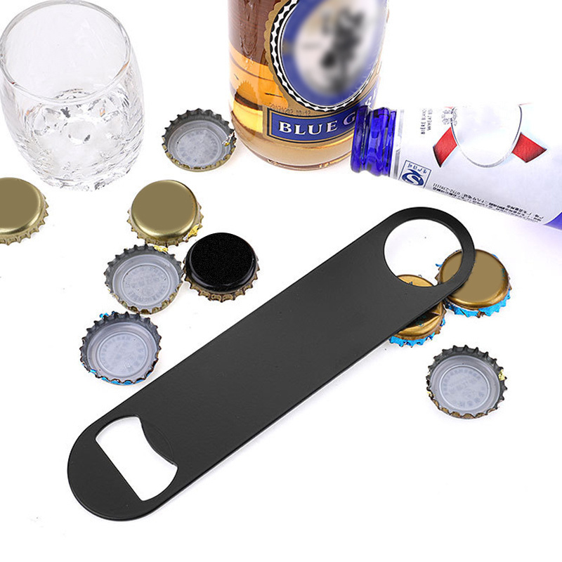 Durable Remover Bar Blade Kitchen Tool Custom Beer Bottle Opener Blanks Stainless Steel Flat Speed  Bottle Opener