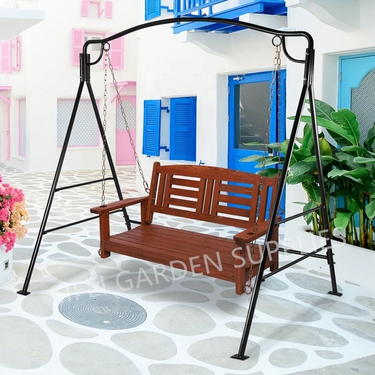 Home Swing Patio Wooden Swings Hanging Chair with Frame