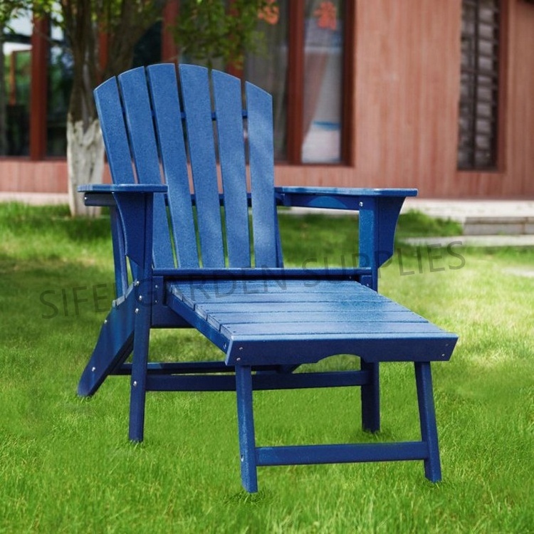 Outdoor Chaise Adirondack Chair Longue Garden Plastic Modern Furniture Durable Wood Plastic Composite Deck Chairs Longue Bench