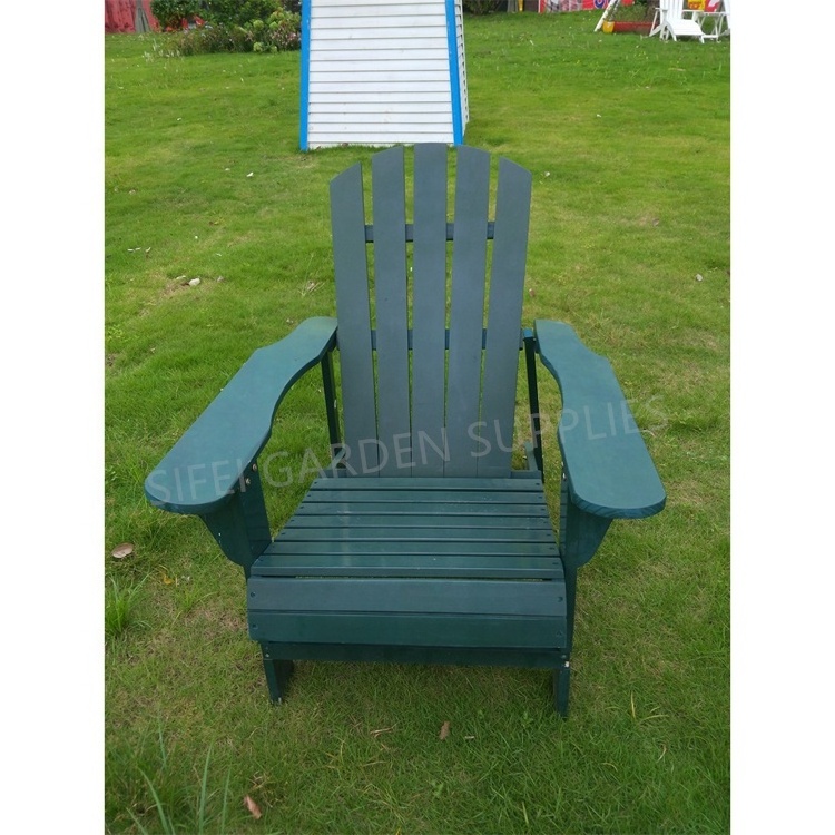 Beach Adirondack Chair Outdoor Wooden Green Chair