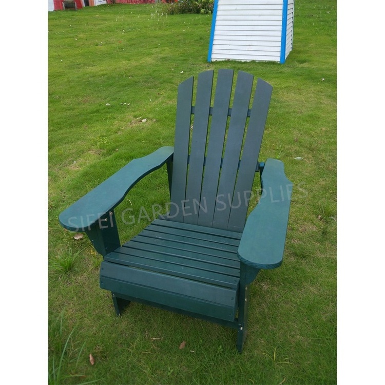 Beach Adirondack Chair Outdoor Wooden Green Chair