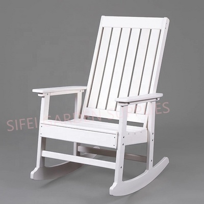 Outdoor White Plastic Garden Chair HDPE Rocking Chairs