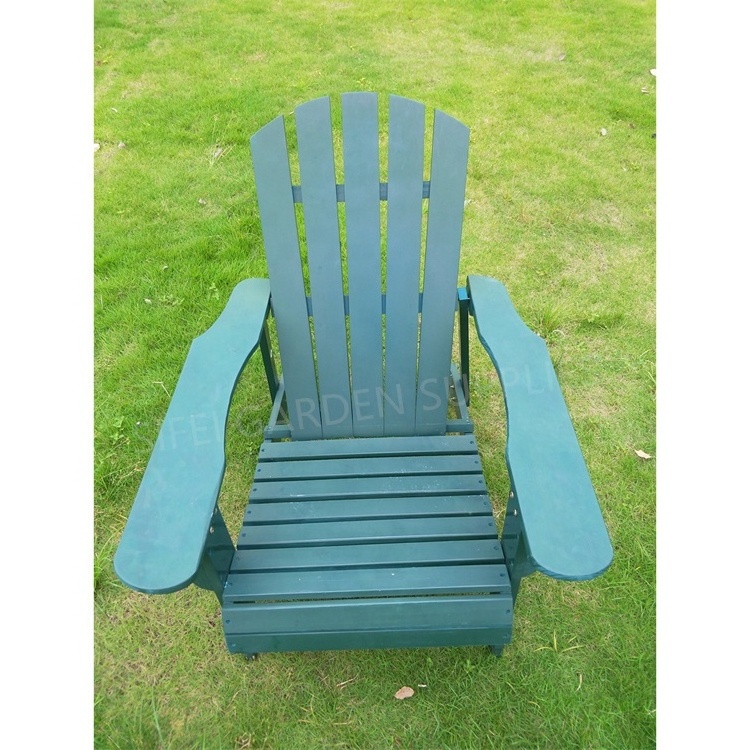 Beach Adirondack Chair Outdoor Wooden Green Chair