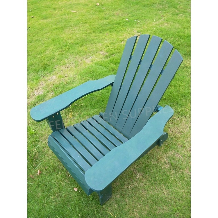 Beach Adirondack Chair Outdoor Wooden Green Chair