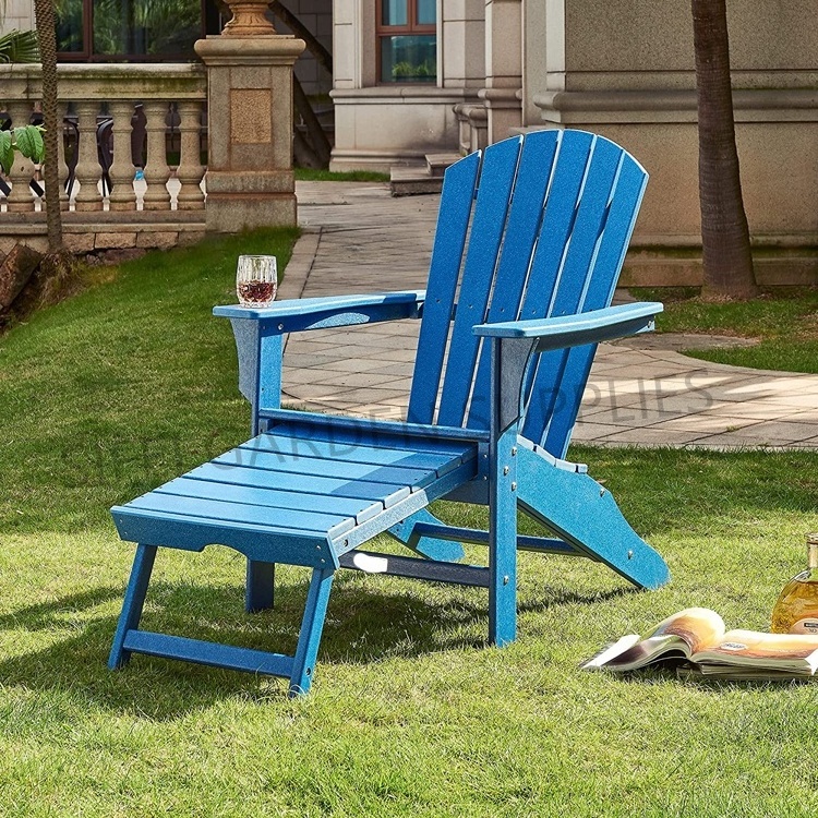 Outdoor Chaise Adirondack Chair Longue Garden Plastic Modern Furniture Durable Wood Plastic Composite Deck Chairs Longue Bench