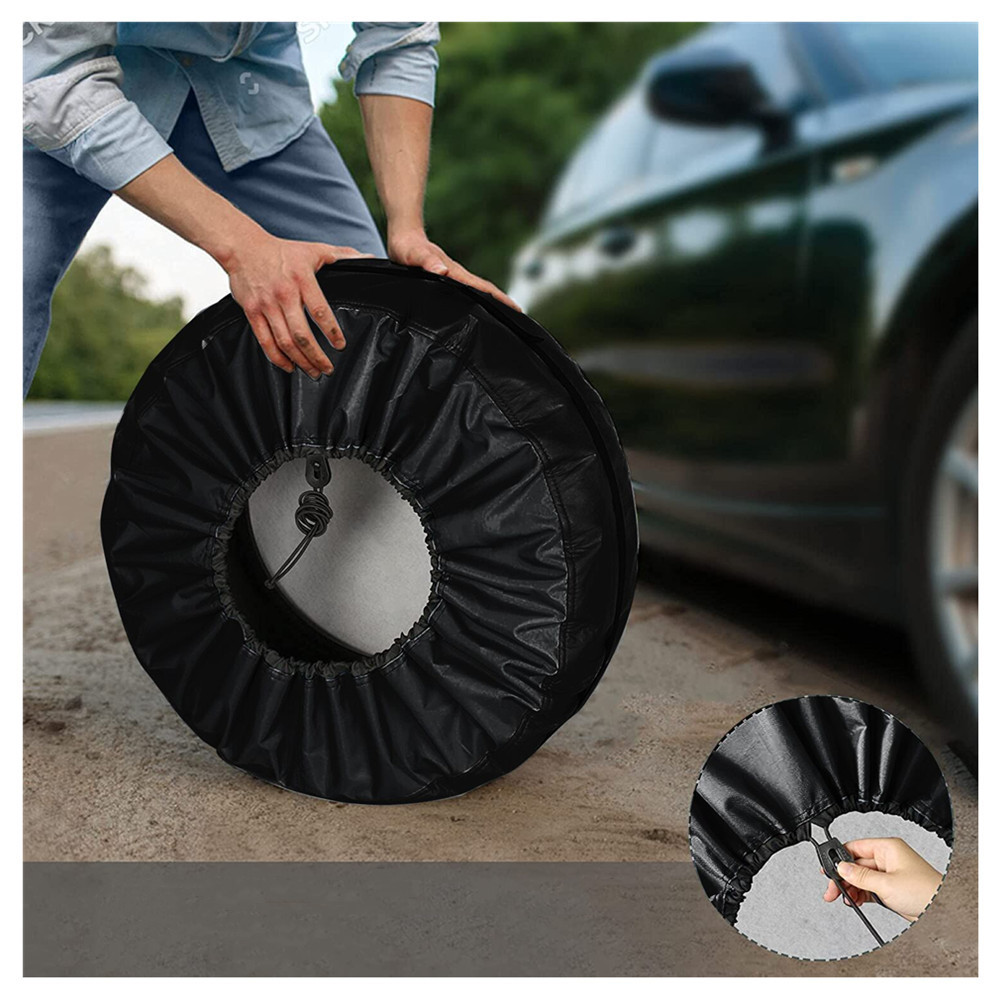 Tire Cover with Handle Spare Tire Bag Dustproof Durable Wheel Storage Tote Bag