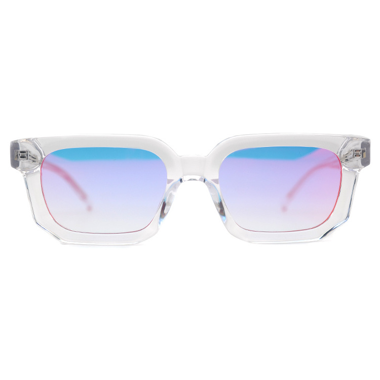 Sifier Transparent acetate blue pink sunglasses color change sunglasses