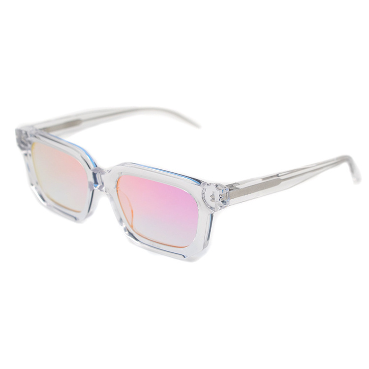 Sifier Transparent acetate blue pink sunglasses color change sunglasses