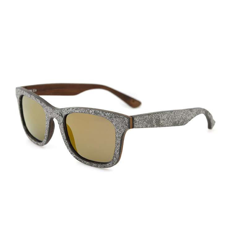 New Product Custom Hand Polished Real Stone Wood Sun Glasses Sunglasses from Shenzhen