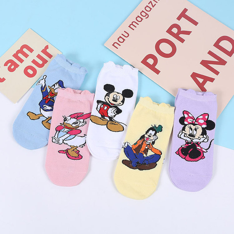 Sifot Custom Printed Women's Anime Character Ankle Socks Wholesale Cartoon Children's Colored Cotton Yoga Pilates Socks Logo