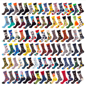 Sifot Wholesale Fashion Custom Design Pattern Mid Tube Socks Anti-bacterial Cotton Knit Crew Unisex Sports Funny Men's Socks