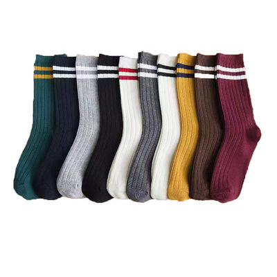 Sifot Wholesale Tube Colorful Cotton Knitted Girls Slouch Socks Custom Stripe Sports Socks for Women