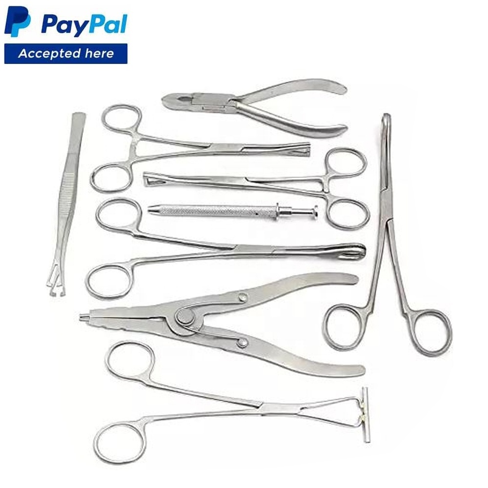 Professional Body Piercing Tools Body Piercing Kit Ear Lip Navel Nose Round Open Septum Piercing clamp tool BY SIGAL MEDCO