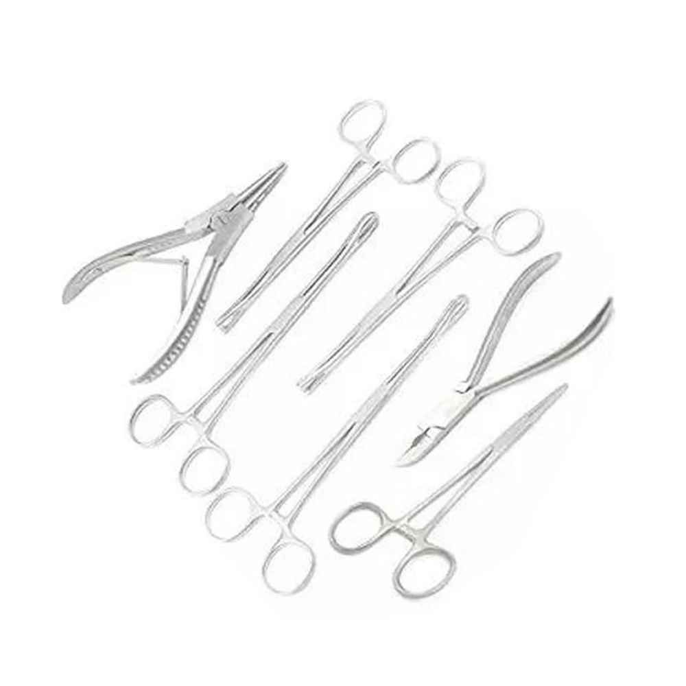 Professional Set of all Body piercing Tools pliers and forceps made with stainless Steel Materials BY SIGAL MEDCO