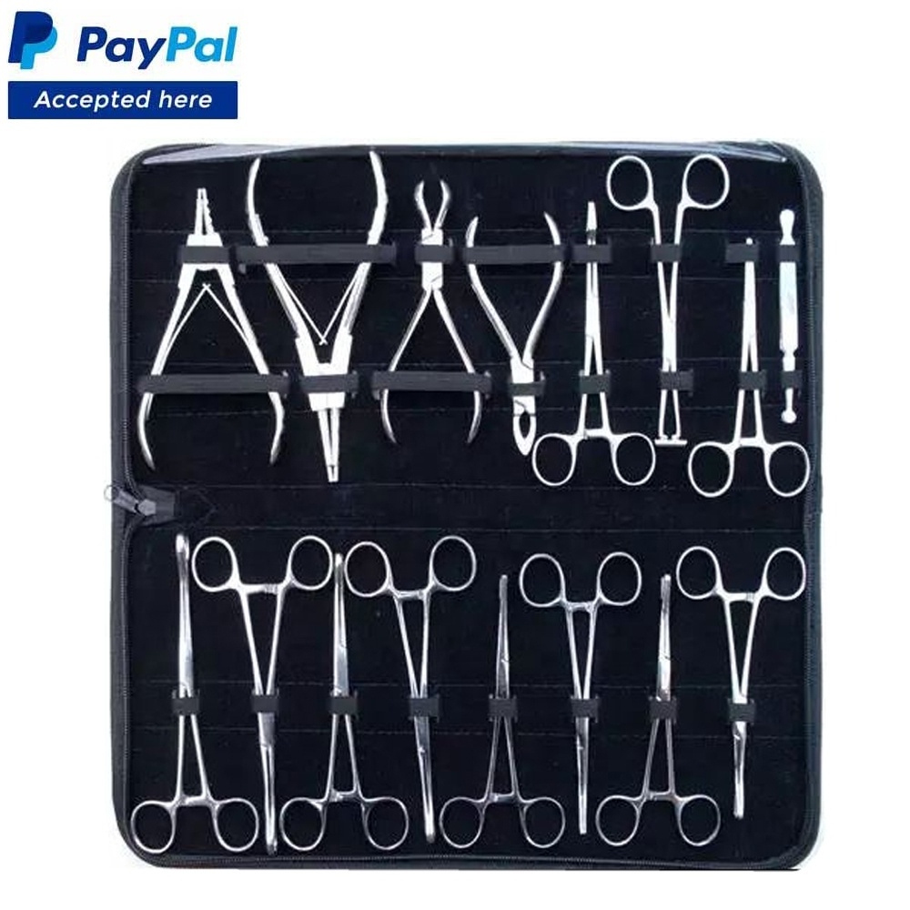 Professional Body Piercing Tools Body Piercing Kit Ear Lip Navel Nose Round Open Septum Piercing clamp tool BY SIGAL MEDCO