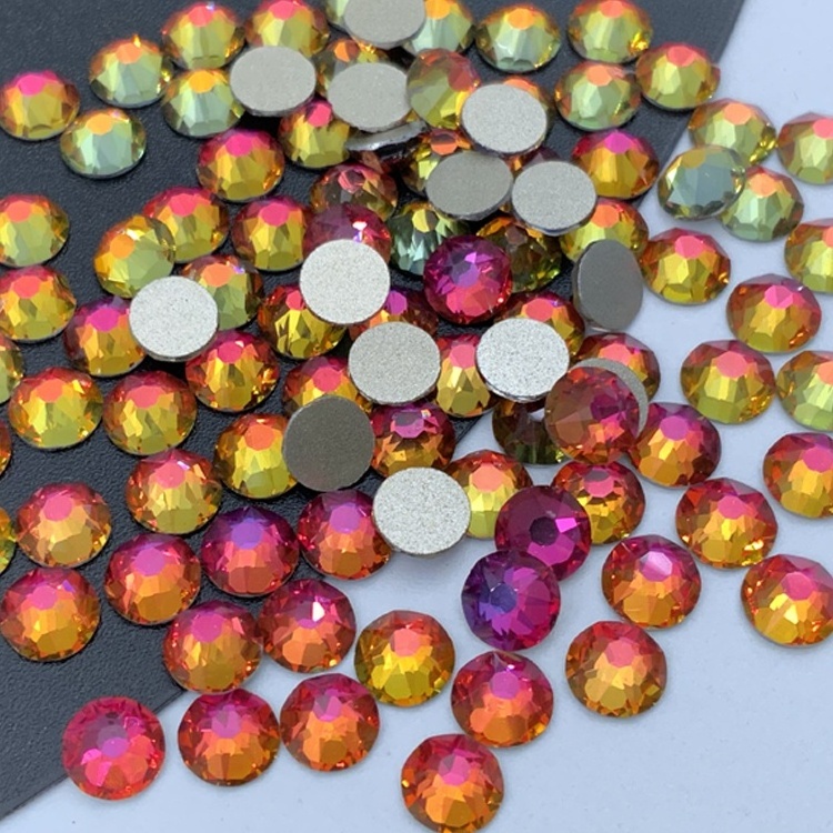 Wholesale top quality 16 cuttings ss20 flat back Non hotfix rhinestones ,glue on nail crystal without glue 16 faces strass