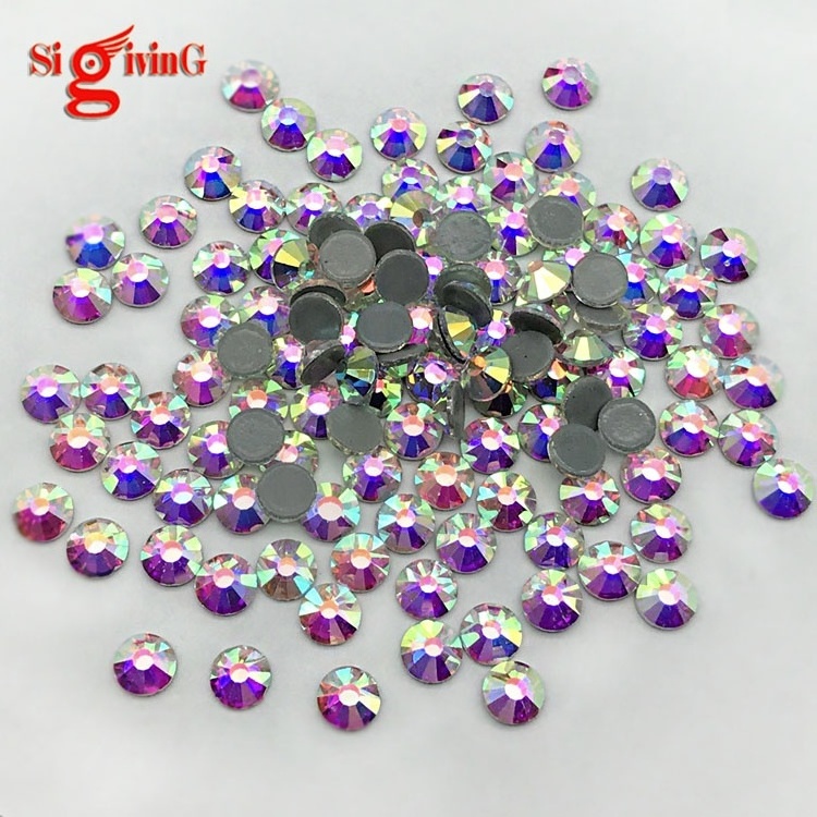 Bling shop Hotfix Rhinestones ss12 Crystal ab Glass Stones for fabric motif transfer