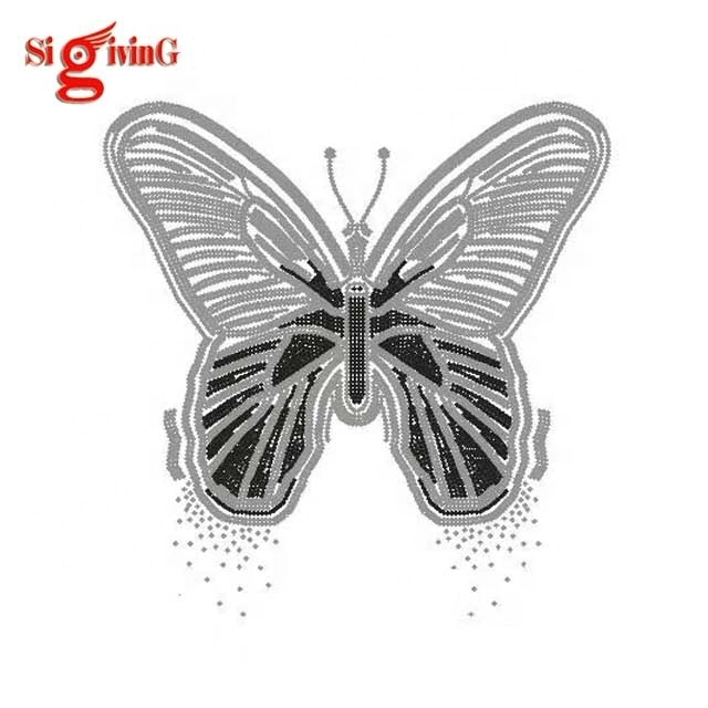 Wholesale Designs custom rhinestone heat transfer for T-shirt