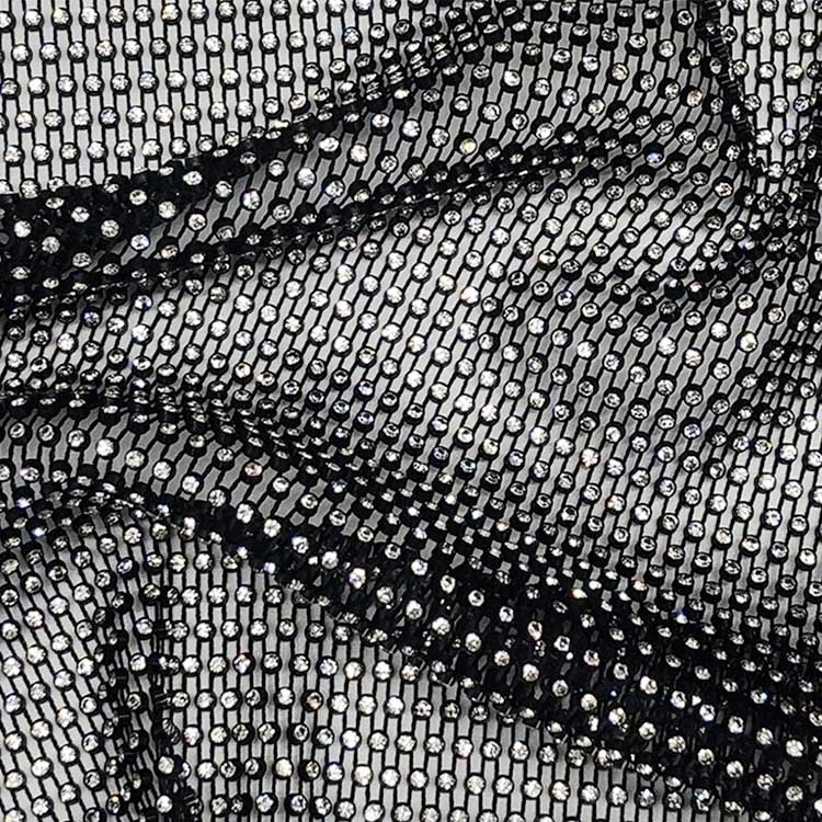 54 rows plastic crystal diamond black mesh wrap 10 yards per roll sparkle bling ribbon rhinestone netting fabric for dress