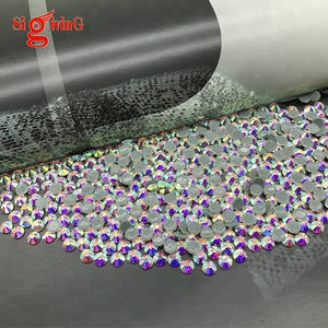 Bling shop Hotfix Rhinestones ss12 Crystal ab Glass Stones for fabric motif transfer