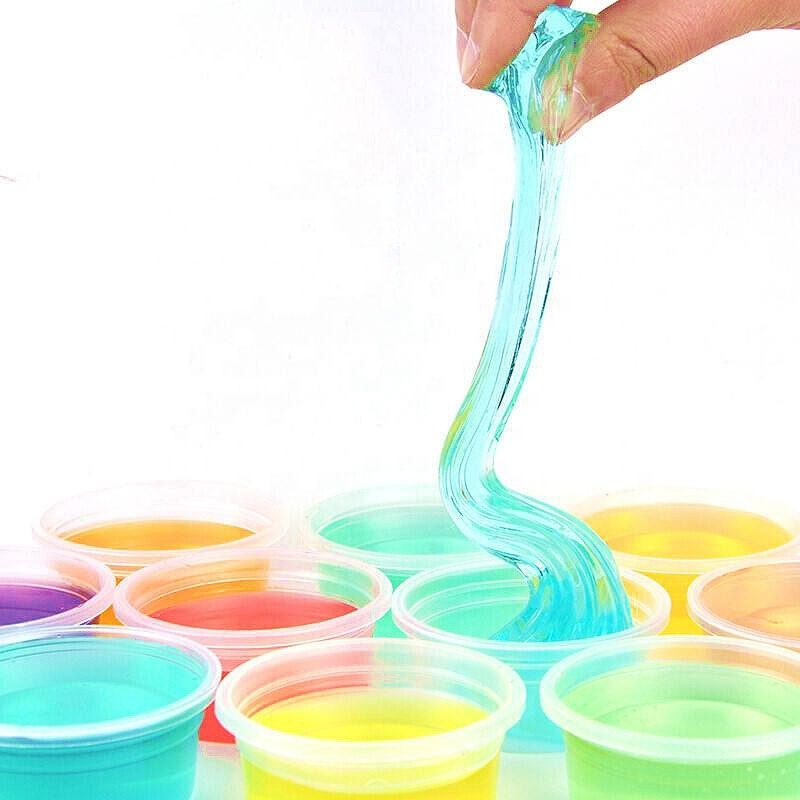 Factory supplies making 24 colors DIY crystal Slime set kit Soft Stretchy Non-Sticky cloud slime BULK 18KG barrel o slime