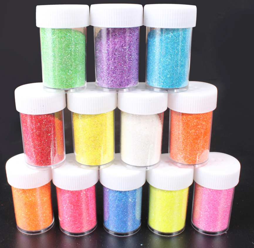 12 colors Holographic Chunky Glitter 20g Cosmetic Craft Glitter for Epoxy Resin