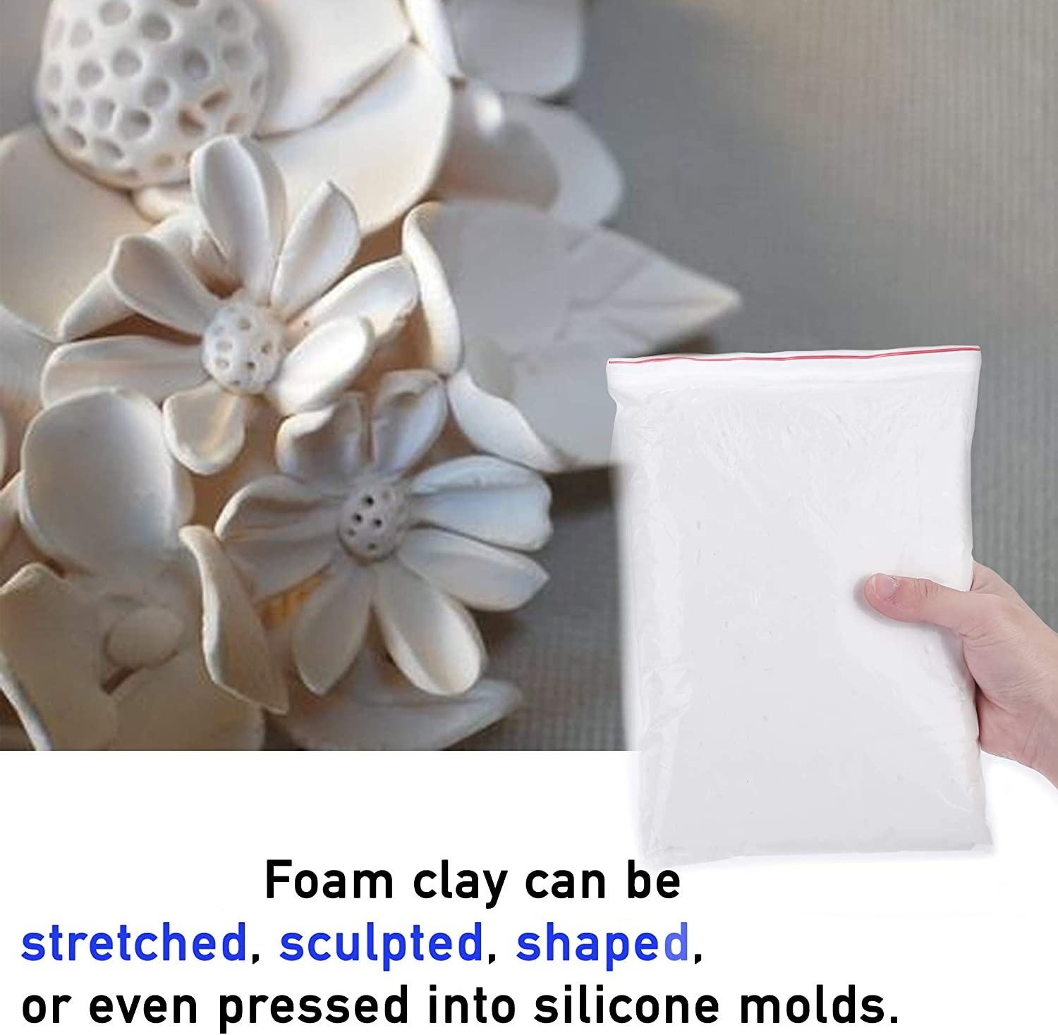 300g Air Dry Foam Modeling Clay bulk Cosplay Soft Clay for Slime, Add Ins ,Molding Clay for Sculpting