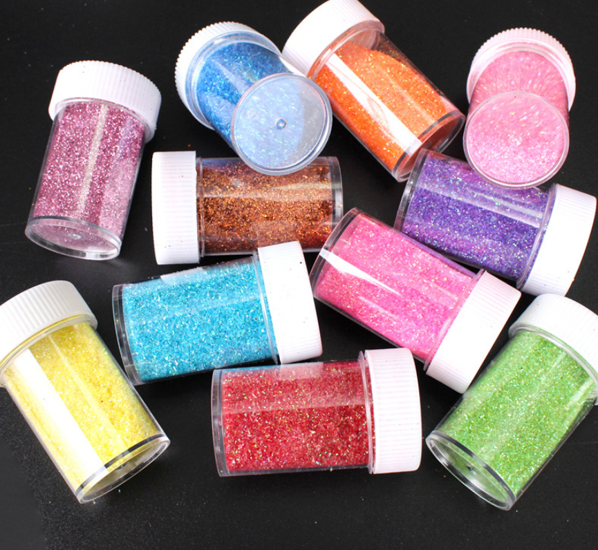 12 colors Holographic Chunky Glitter 20g Cosmetic Craft Glitter for Epoxy Resin