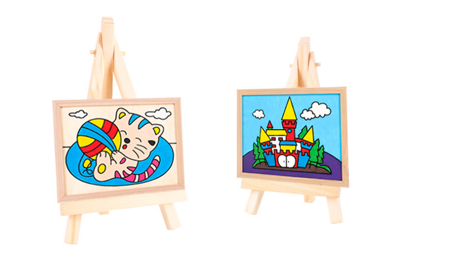 8*15cm High quality customize decoration display easel  mini wood table paint easels for kids mini easel