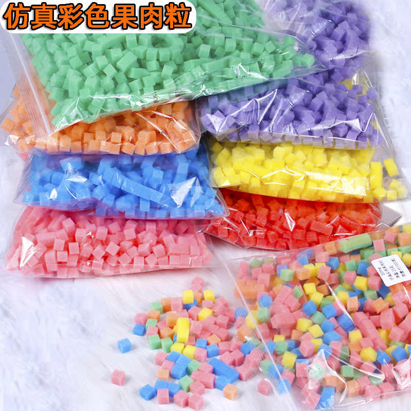 Hot Popular Simulation Cube Slime Charms  Sponge Jelly Cubes Charms For mix slime and Phone or Cake Decoration