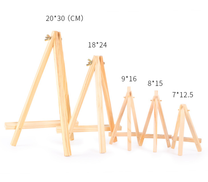 8*15cm High quality customize decoration display easel  mini wood table paint easels for kids mini easel