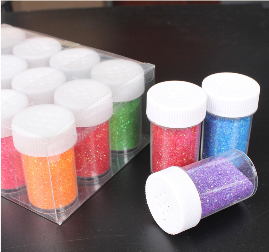 12 colors Holographic Chunky Glitter 20g Cosmetic Craft Glitter for Epoxy Resin