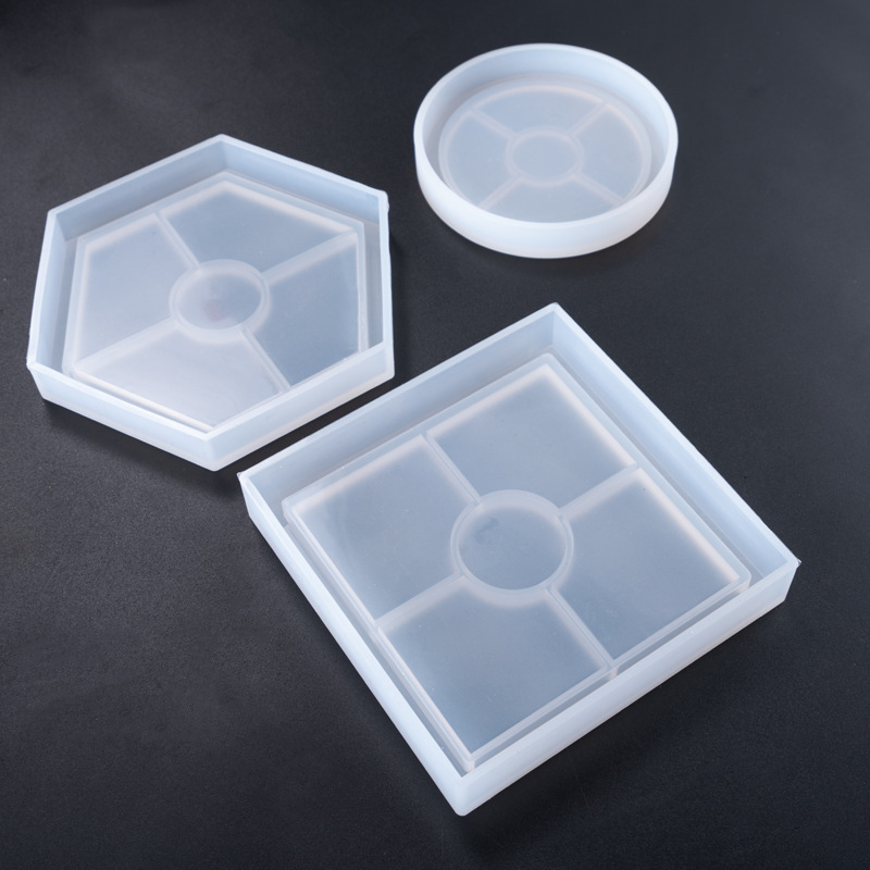 Resin Tray Molds Silicone Tray Molds for Epoxy Resin Round Shape Plate Molds for Resin Casting Home Decoration