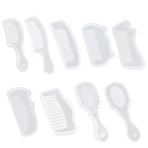 comb molds silicone resin 3D Transparent Jewelry Resin Casting Molds for DIY Handmade Hair Comb Craft Making